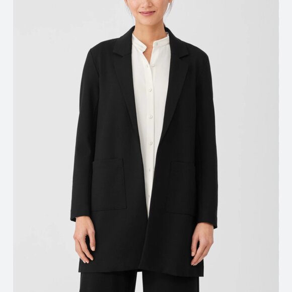 Eileen Fisher Washable Flex Ponte Long Blazer Petites XS - Picture 1 of 7